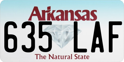 AR license plate 635LAF