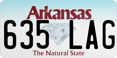 AR license plate 635LAG
