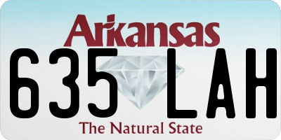 AR license plate 635LAH