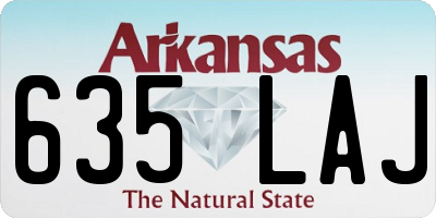 AR license plate 635LAJ
