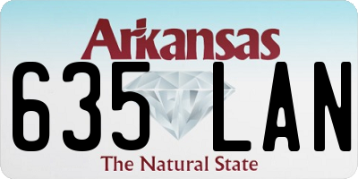 AR license plate 635LAN