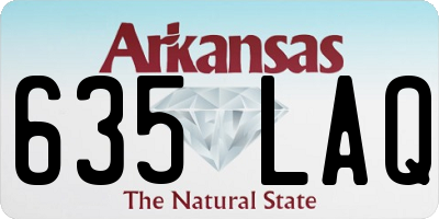 AR license plate 635LAQ