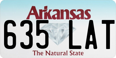 AR license plate 635LAT