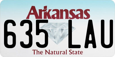 AR license plate 635LAU