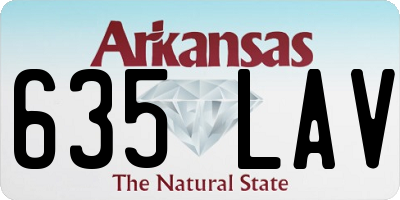 AR license plate 635LAV