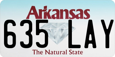 AR license plate 635LAY