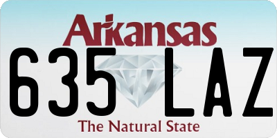 AR license plate 635LAZ