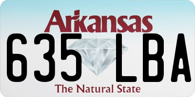 AR license plate 635LBA