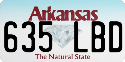 AR license plate 635LBD