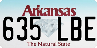 AR license plate 635LBE