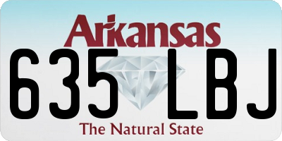AR license plate 635LBJ
