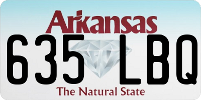 AR license plate 635LBQ