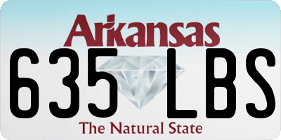 AR license plate 635LBS