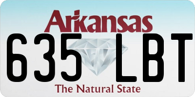 AR license plate 635LBT