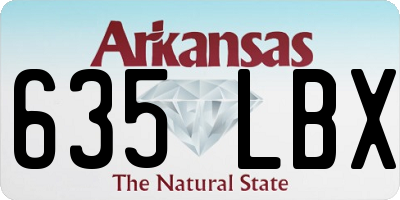 AR license plate 635LBX