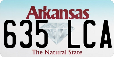 AR license plate 635LCA