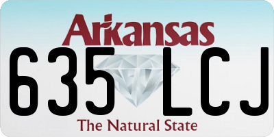 AR license plate 635LCJ