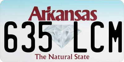 AR license plate 635LCM