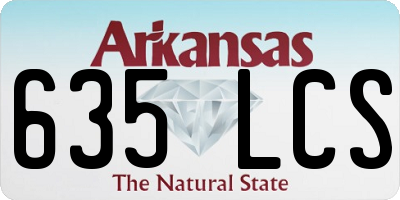 AR license plate 635LCS