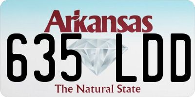 AR license plate 635LDD