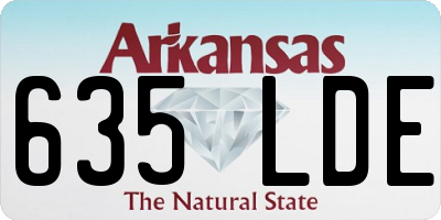 AR license plate 635LDE