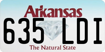 AR license plate 635LDI