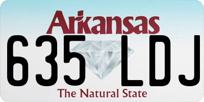 AR license plate 635LDJ