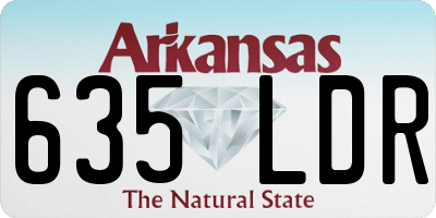 AR license plate 635LDR