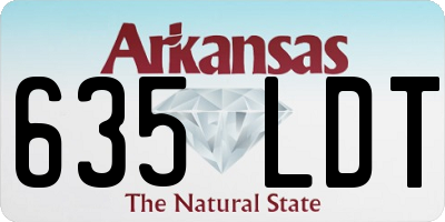AR license plate 635LDT