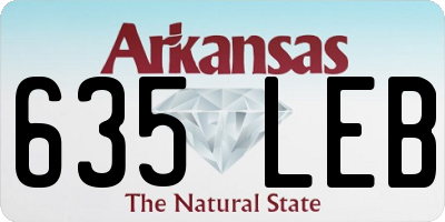 AR license plate 635LEB