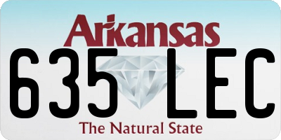 AR license plate 635LEC