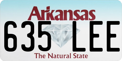 AR license plate 635LEE