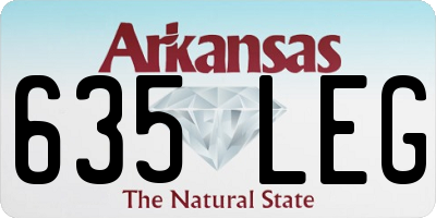 AR license plate 635LEG