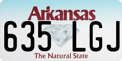 AR license plate 635LGJ