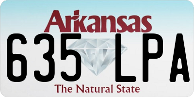 AR license plate 635LPA