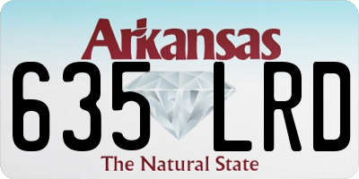 AR license plate 635LRD