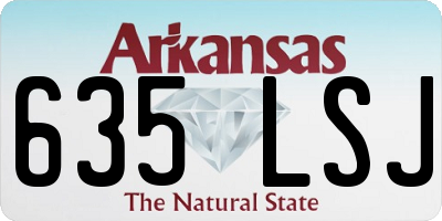 AR license plate 635LSJ