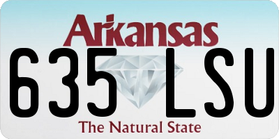 AR license plate 635LSU