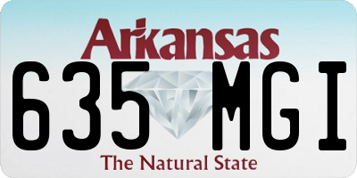 AR license plate 635MGI