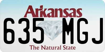 AR license plate 635MGJ