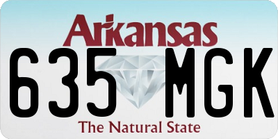 AR license plate 635MGK