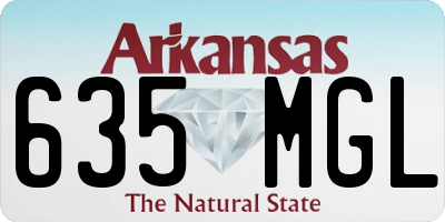 AR license plate 635MGL