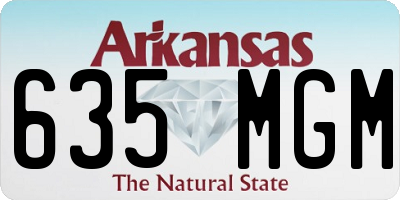 AR license plate 635MGM
