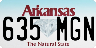 AR license plate 635MGN