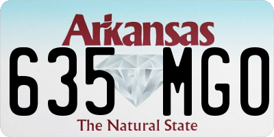 AR license plate 635MGO