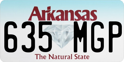 AR license plate 635MGP