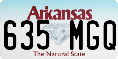 AR license plate 635MGQ
