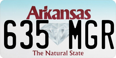 AR license plate 635MGR