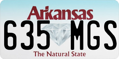 AR license plate 635MGS
