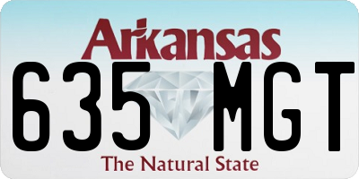 AR license plate 635MGT
